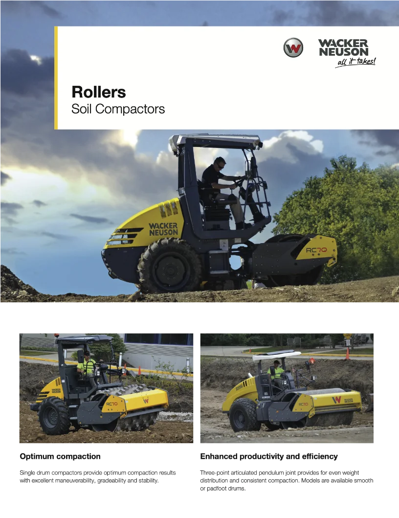 Rollers - Soil Compactors