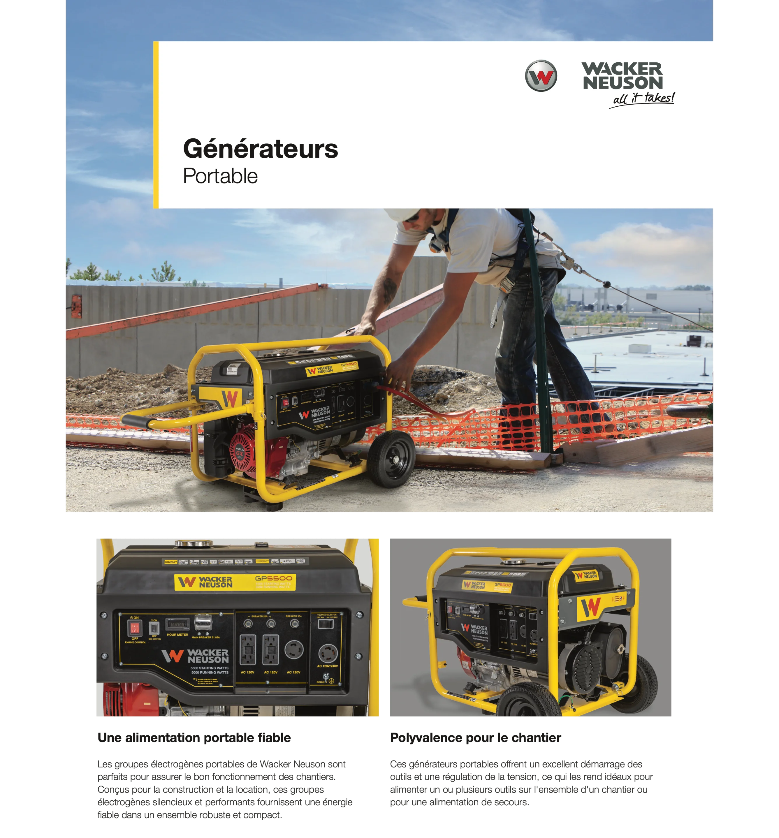 Générateurs - Portable