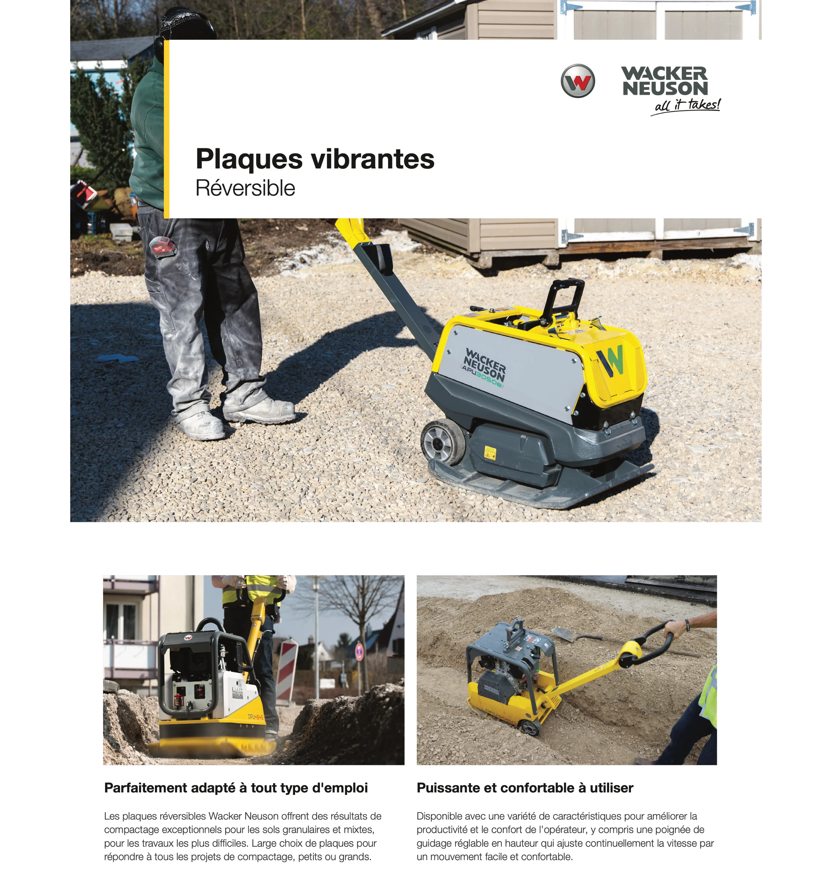 Plaques vibrantes - Réversible