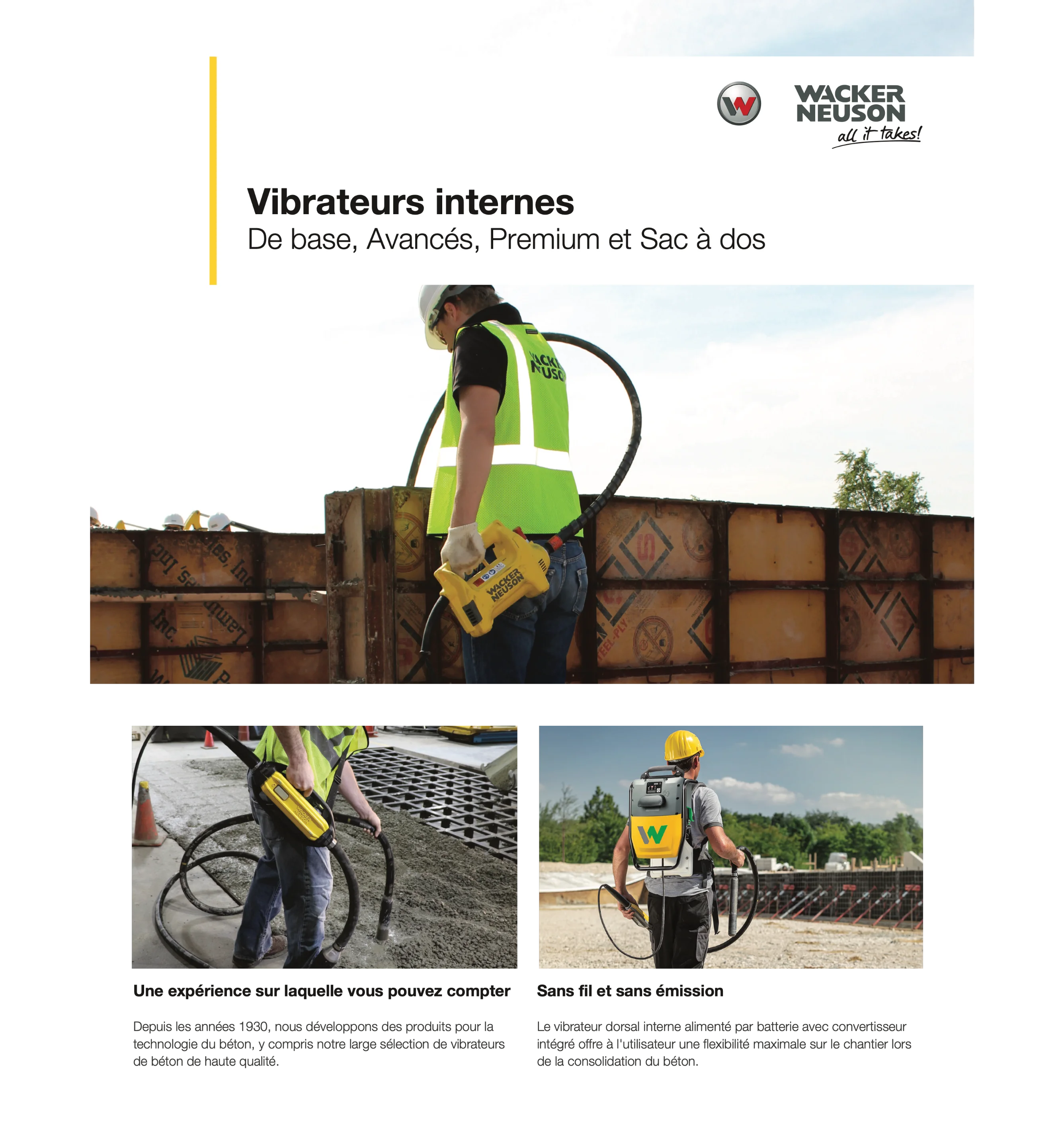 Vibrateurs internes De base, Avancés, Premium et Sac à dos